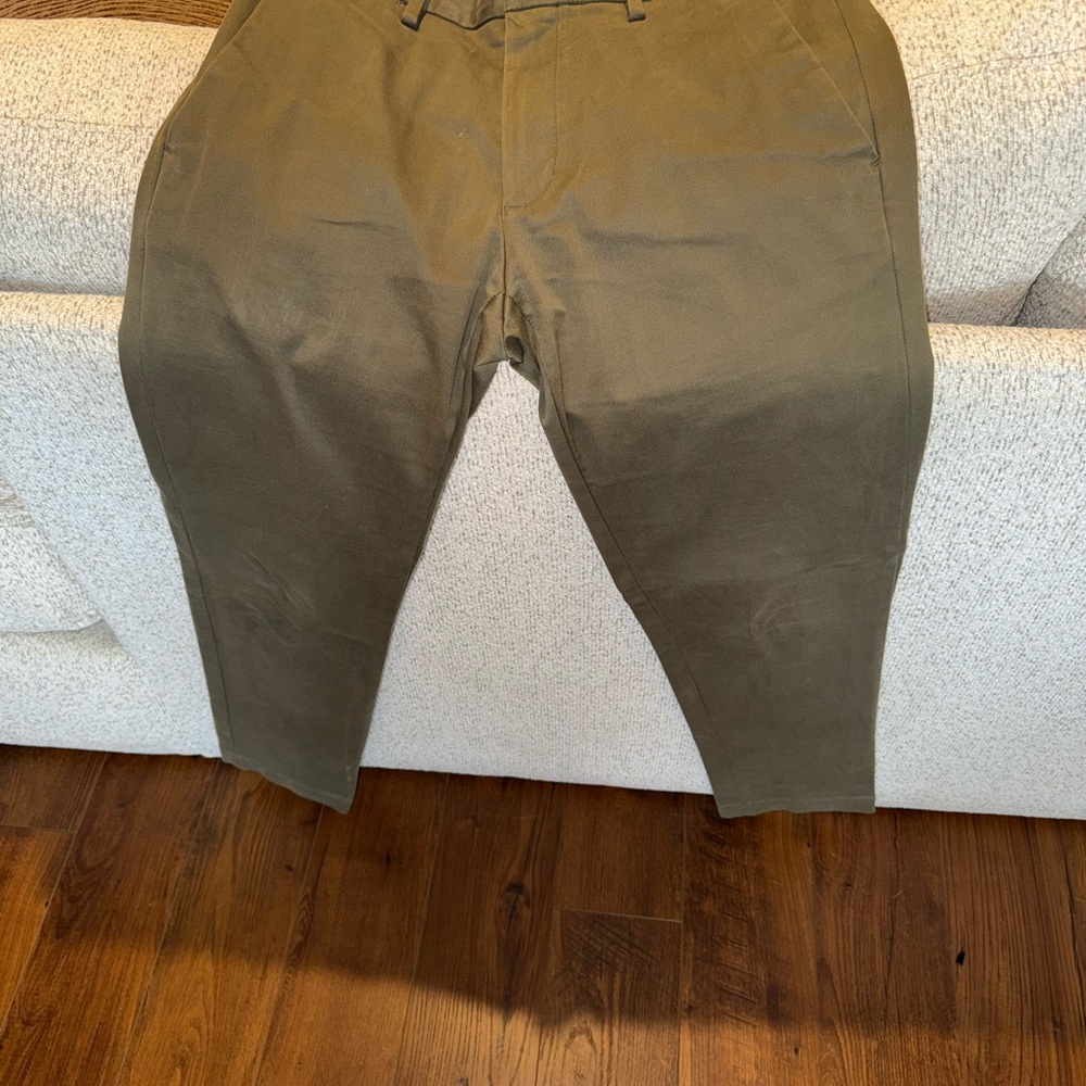 Banana Republic Khaki Chinos Flat Front Cotton Twill
